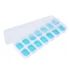 Forma de Gelo com Tampa, Molde de Gelo de Silicone com 14 Cubos, Bandeja Empilhável para o Congelador