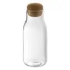 Restaurante Homestay Botella de Vidrio para Bebidas de Jugo Té con Leche Hervidor de Agua Fría Simple Resistente a Altas Temperaturas Corcho Botella para Infusión de Vino de Ciruela