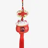 Festival de Año Nuevo Nudo Chino Flor de Durazno Gato Campana de Gato de Cerámica Borla Pez Pequeño Carrillón de Viento Decoración para Coche Colgante Mini