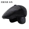 Sombreros para Personas de Mediana Edad y Mayores, Sombreros de Cuero, Gorras de Invierno para Hombres Mayores, Sombreros Cálidos de Invierno para Abuelo, Sombreros con Protección para los Oídos para Papá