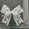 Nueva Hebilla de Zapato de Encaje Coreano Lazo Perlas Bordadas Accesorios para Zapatos Flor de Zapato Versátil para Mujer Hebilla Zapatos Deportivos