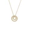 Cadena para clavícula elegante chapada en oro real con microincrustaciones de circonita, diseño de nicho femenino, collar de círculo geométrico, cadena personalizada para suéter
