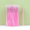 Cepillo de pestañas desechable con forma de barril, 100 unidades por barril, rollo de pestañas de color, peine para cejas, venta al por mayor