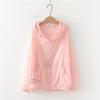 Chaqueta tipo cárdigan fina de verano para mujer, nueva, de moda, estilo coreano, holgada, con capucha, transpirable, estampada, con protector solar, talla grande
