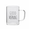 Taza de Vidrio Borosilicato con Asa de Celebridad de Internet Nórdica ins Resistente al Calor para Desayuno Leche Jugo Taza de Agua para Oficina para Mujeres