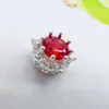 14mm Conserva el Color Incrustado Completo Diamante Lujo Agujero Pasante Cristal Pulsera Collar Accesorios Con Cuentas DIY Joyería Al Por Mayor