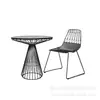 Mesa Desmontable Estilo Nórdico, Mesa de Comedor de Alambre de Hierro, Mesa Redonda para Cócteles, Silla de Comedor, Tienda de Té de Leche, Cafetería, Mesa y Sillas de Comedor de Alambre de Hierro