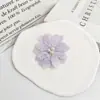 Ribete de encaje de malla de 5,5 cm, doble capa, compuesto, repujado, con cuentas, flor, para zapatos infantiles, sombreros, accesorios de ropa, ribete de encaje DIY