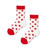 Calcetines Lolita de otoño e invierno para mujer, calcetines de algodón con estampado de amor, calcetines coreanos de estudiante rojos, dulces y frescos.