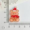 Parche Acrílico de Campana de Papá Noel de Dibujos Animados DIY Pinza para el Cabello Accesorios para el Cabello Broche Insignia Adorno Adhesivo para Refrigerador