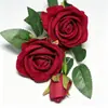 Flores artificiales rosa perla para ambiente del Día de San Valentín, decoración de boda, pared de rosas, decoración de rosa artificial de terciopelo