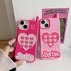 Barbie Big Brother Apple 14Promax Capa de telefone estéreo desenho animado Silicone 12 Full Soft 11 para iPhone 13