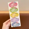Pinzas de Colores Ovaladas para el Cabello de Niñas, Pinzas BB para Flequillo y Cabello Fino, Pinzas para el Pelo de Bebé Lindas de Cuadros de Gota de Agua