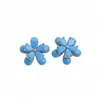 Elegantes Pendientes de Botón Flor de Zirconia Plateados con Oro Real de 18K y Aguja de Plata Pendientes Retro Suaves Joyería Fina para Mujer