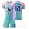 Barcelona 14 Camisa Rashford Azul Nº. 10 Traje de Uniforme de Futebol Yamal Masculino 11 Raphinha 8 Pedri