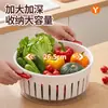 Bandeja lavabolsas de doble capa con colador, diseño nuevo para uso doméstico, adecuada para mesas de centro de sala, platos de frutas y uso en la cocina, con un filtro engrosado para un drenaje de agua eficiente