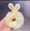Celebridade da internet ins outono e inverno alta elasticidade super fofo três dimensões orelhas de coelho de pelúcia faixa de cabelo fofo coração de menina corda de cabelo acessório de cabelo
