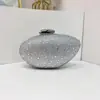 Bolso de Mano Redondo Clásico de Moda Transfronteriza Europea y Americana Bolso de Noche Bolso de Acrílico Bolso Cruzado de Hombro Único con Asa Metálica Retro