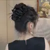 Pinza para el Cabello de Malla Burbuja de Nube para Mujer 2023 Nuevo Pinza de Tiburón Grande con Pluma Accesorio para el Cabello Pasador Lazo