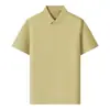 Polo Waffle para Homens de Negócios 190g, Polo Masculina com Gola Lapela, Estilo de Luxo de Alta Qualidade, Manga Curta