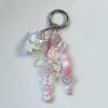 Corrente para Celular de Gatinha Fofa Kt com Contas de Alto Valor Anti-Perda Exquisita Acessível Pingente Chaveiro para Bolsa de Luxo