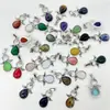 Colar Pingente Cruzado Venda Quente Pedra Natural Cristal Ágata Anjinho Liga Inlaid Joias Acessórios Ecológicos