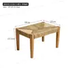 Taburete tejido de cuerda de paja zapatos para cambiarse los zapatos Banco tejido de ratán madera maciza banco largo taburete de cama para el hogar taburete pequeño para sala de estar