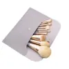 Patrón con 10 brochas de maquillaje Blue Bridge set completo de brocha para polvos portátil pelo de fibra súper suave brocha para sombras de ojos