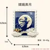 Imán para refrigerador 3D de la Fiesta de Medio Otoño con Chang'e sosteniendo la luna, decoración casera cultural y creativa, recuerdo de viaje, imán decorativo de resina, regalo