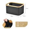 Cesta de almacenamiento para el hogar transfronteriza cesta de almacenamiento para papelería de dormitorio de estudiante ropa sucia cesta de almacenamiento plegable de bambú y tela estilo japonés cesta para ropa sucia