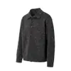 Cardigã de tricô cinza, estilo old-money, para homens, outono/inverno, corte clean, alta qualidade, peça de outer wear estilosa