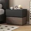 Mesa de cabeceira em madeira maciça, design moderno e minimalista, novo modelo 2026, adequada para quartos, apartamentos pequenos e proporciona uma sensação leve e arejada, servindo como um armário de armazenamento de cabeceira