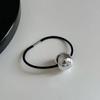 Diadema de Bola de Plata Famosa en Internet de Corea del Sur, Nueva, para Mujer, Alta Elasticidad, sin Marcas, Cuerda para Cola de Caballo, Accesorio para el Cabello