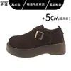 Em estoque~Sapatos confortáveis de couro genuíno super macios com sola grossa para mulheres, totalmente fechados, Birkenstock slip-on, sapatos casuais para preguiçosos, mocassins