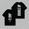 T-Shirt Europeia Transfronteiriça TamanhoXm para Casal S.Coups X Mingyu Concerto Mesma Estampa de Letras T-Shirt de Fã Kpo