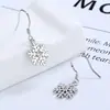 Aretes de Copo de Nieve Hueco de Plata, Aretes de Estilo Corto Simples y Frescos, Versátiles y Elegantes, Diseño Minimalista, Aretes de Nicho para Mujer