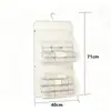 Organizador de almacenamiento de ropa interior para dormitorio, bolsa de almacenamiento de ropa interior, bolsa colgante, red de almacenamiento con cremallera para sujetadores y calcetines en el armario