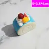 Bolo Fruta Falsa Pão Modelo Rolo Suíço Janela Geladeira Doméstica Adesivo Decoração Fotografia de Alimentos Brinquedo
