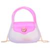 Bolsa de gelatina macaron cor transparente bolsa de presente pequena bolsa de corrente requintada bolsa de gaiola mini pequena bolsa de ombro transversal portátil