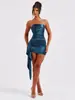 Verão Estilo Europeu e Americano Roupas Femininas Amazon Transfronteiriço Vestido Tubinho Slim Vestido que Cobre o Quadril Saias de Verão Femininas de Alta Qualidade