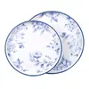 Serie de Clúster Azul y Blanco Wuhe Vajilla de Melamina Material de Grado Alimenticio Plato Comercial Cuchara para Arroz Cuchara para Sopa Base Aislante Plato para Frutas