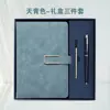 Conjunto de caixa de presente de notebook A5 transfronteiriço no atacado com logotipo personalizado para reuniões de escritório comercial, bloco de notas espesso