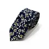 Gravata casual estampada estilo coreano de 6cm, acessório de moda vintage floral para camisa social masculina, gravata de nó manual