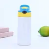 Taza Sublimación Transfronteriza de 20 oz Recta con Popote Termo de Acero Inoxidable 304 con Tapa de Asa para Coche Portátil DIY