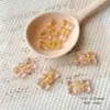 Flor de Cerezo TempranaSentimiento de PrimaveraRosa y VerdeVidrio ChecoHecho a Mano con CuentasPulsera DIYAccesorios de Material para Hacer Pulseras a Mano