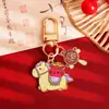 2026 Año del Caballo Llavero Colgante de Metal Lindo Colgante de Pony para Bolsa Regalo Caballo del Zodiaco Año Nuevo Pequeño Regalo