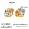 Brincos Europeus e Americanos Transfronteiriços com Textura Design de Nicho Feminino Aço Titânio Ouro 18K Tendência da Moda Não Desbota