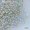 Zircônia Branca Fundo Plano Nail Art Mini Pequena Zircônia Pequena Decorações Mistas Strass de Nail Art Brilhantes Super Brilhantes Atacado
