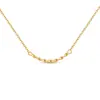 Collar de Plata Pura 925 con Siete Granos de Arroz para Atraer Riqueza y Cambiar la Suerte para Mujer Cadena para Clavícula de Moda Versátil X0713