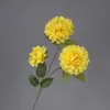 Flores Artificiales con Tres Cabezas, Fragancia Suave, Arreglo para Pasillo de Salón de Bodas, Decoración del Hogar, Mayorista Fabricante de Flores Artificiales, Flores de Seda para Hotel